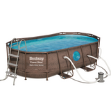 Bestway 4.27m x 2.50m x 1m Power Steel™ Swim Vista Oval Pool Set with 530gal Cartridge Filter
